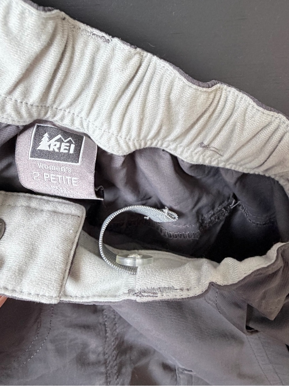 REI Women's 2 Petite Co-Op Convertible Hiking Utility Outdoor Pants in Gray UPF - Picture 4 of 9